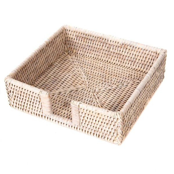 Rattan Luncheon Napkin Holder with Cutout - touchGOODS