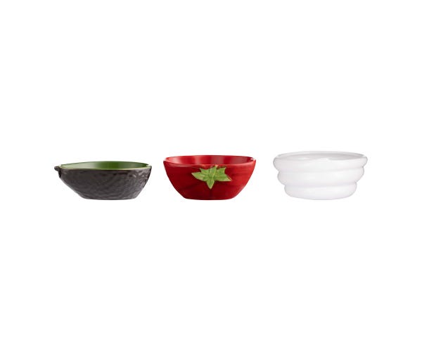 World Foods Set Of 3 Fajita Dip Bowls - touchGOODS