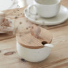 Pacifica Sugar Bowl with Wood Lid 4" and Spoon - touchGOODS