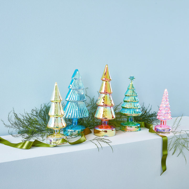 MoMA Colorful LED Lighted Trees - Set of 5 - Small - touchGOODS