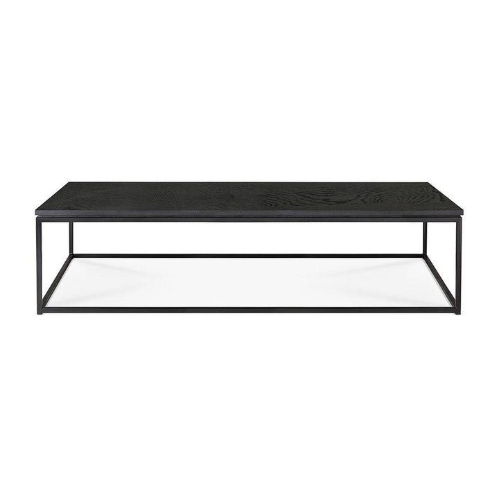 Black Oak Thin Coffee Table - Rectangle - touchGOODS