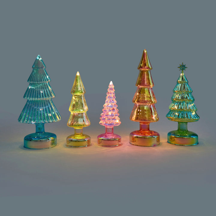 MoMA Colorful LED Lighted Trees - Set of 5 - Small - touchGOODS