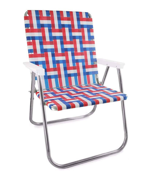 Old Glory Magnum Lawn Chair with White Arms - touchGOODS