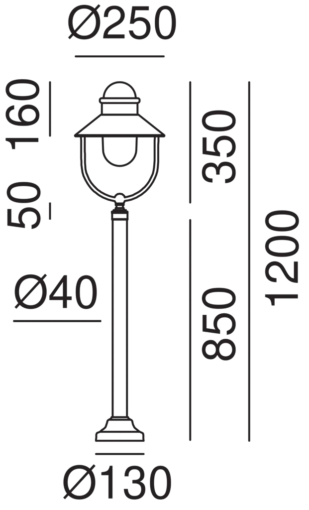 CALMAGGIORE Outdoor Lamp Post 301.B2 - touchGOODS