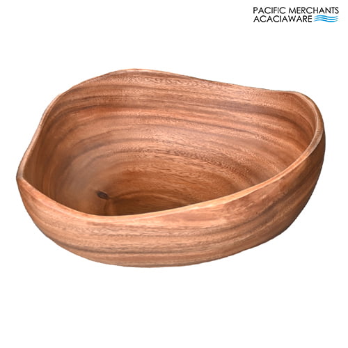 Acaciaware Rustic Bowl, 12"L x 10"W x 6"H - touchGOODS