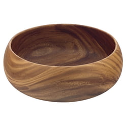 Acacia Wood Round Calabash Bowl, 14" x 5" - touchGOODS