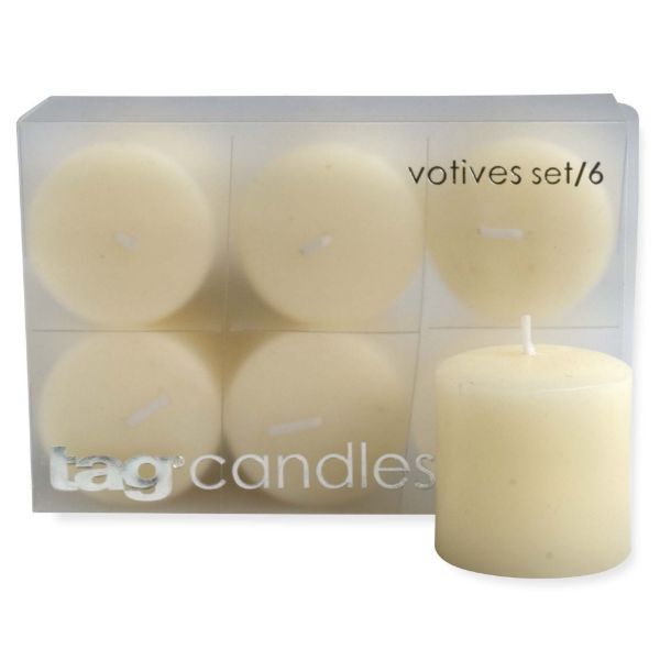 basic votive candles set of 6 - ivory - touchGOODS
