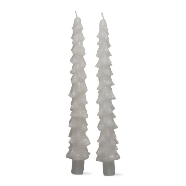 Spruce Taper Candles set of 2 - White - touchGOODS
