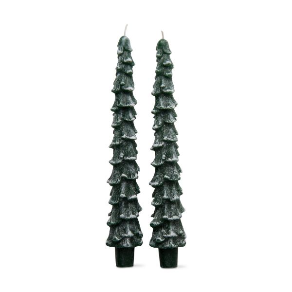 Spruce Taper Candles set of 2 - Hunter Green - touchGOODS