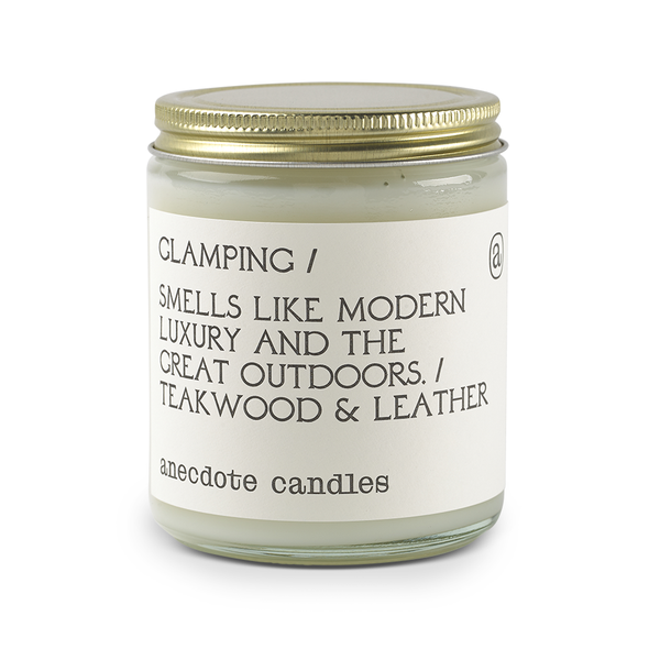 Glamping (Teakwood & Leather) Glass Jar Candle - touchGOODS