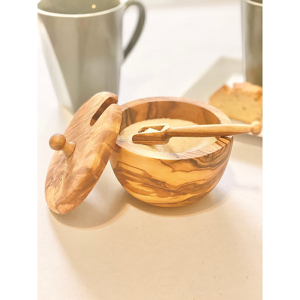 Olive Wood Sugar Bowl - touchGOODS