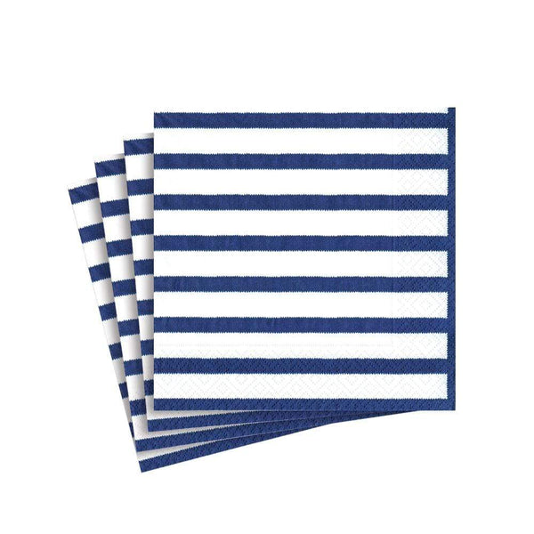 Bretagne Paper Cocktail Napkins in Blue - 20 Per Package - touchGOODS