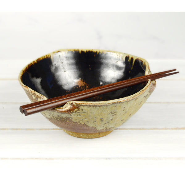 Chopstick Ramen Bowl in Black and Copper - touchGOODS