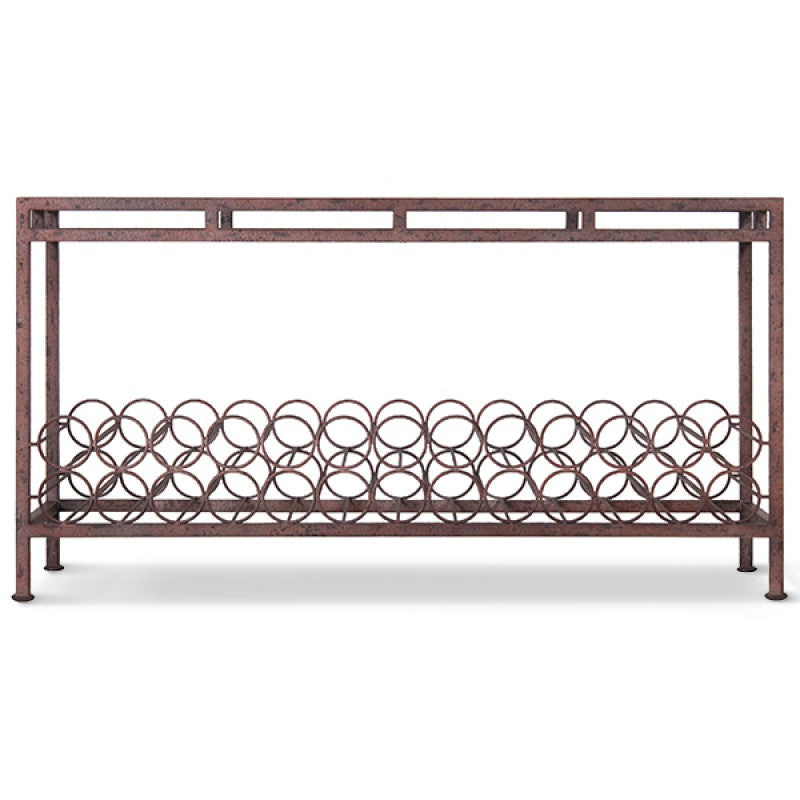 Wine Console Table With Glass - touchGOODS