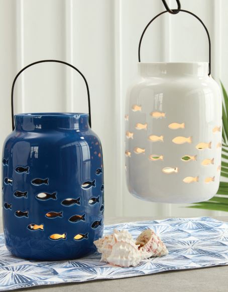 Blue School of Fish Lantern - touchGOODS