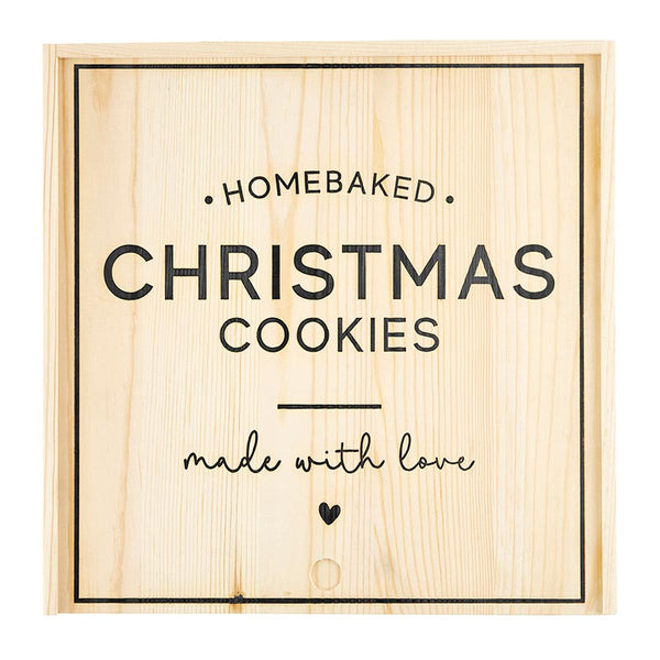Large Sweets Wood Box Xmas Cookies - touchGOODS
