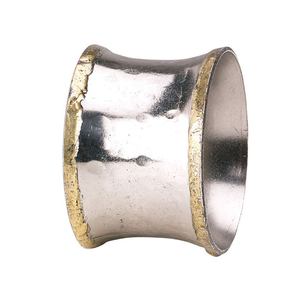 Concave Metallic Napkin Rings Set of 4 - touchGOODS