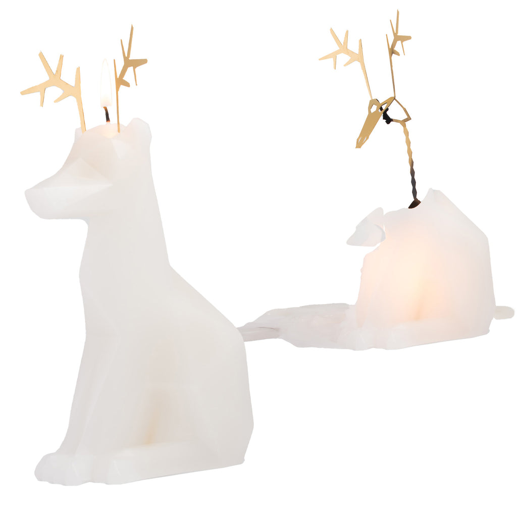 PyroPet Dyri White - Reindeer Candle - touchGOODS