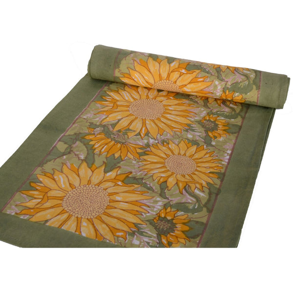 Sunflower Yellow/Green Runner Tablecloth - touchGOODS