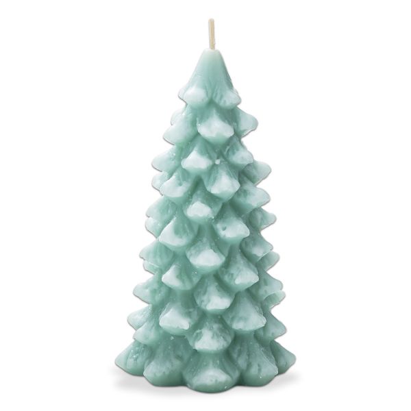 Frosted Pine Tree Candle - aqua - touchGOODS