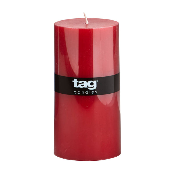 Custom color pillar candle 3x6 - red - touchGOODS