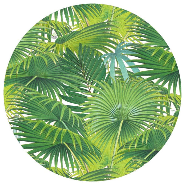 Palm Fronds Round Paper Placemats - 12 Per Package - touchGOODS