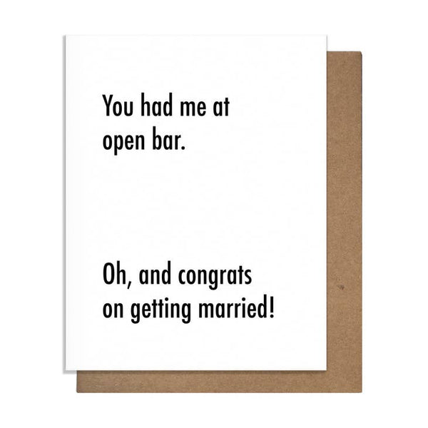 Open Bar - Wedding Card - touchGOODS