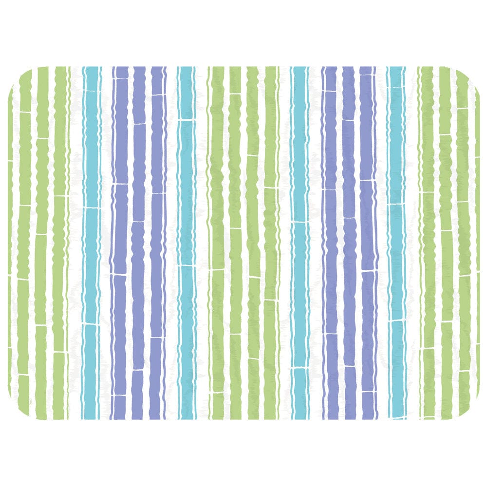Bamboo Stripe Paper Placemats in Blue & Green - 12 Per Package - touchGOODS