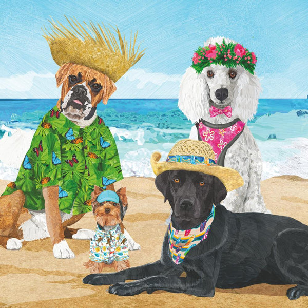 Dogs' Beach Party Beverage Napkin - touchGOODS