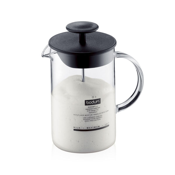 LATTEO Milk frother with glass handle, 0.25 l, 8 oz - touchGOODS