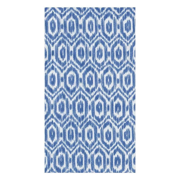 Amala Ikat Paper Guest Towel Napkins in Blue - 15 Per Package - touchGOODS