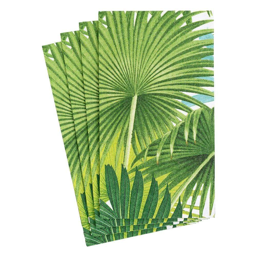 Palm Fronds Paper Guest Towel Napkins in White - 15 Per Package - touchGOODS