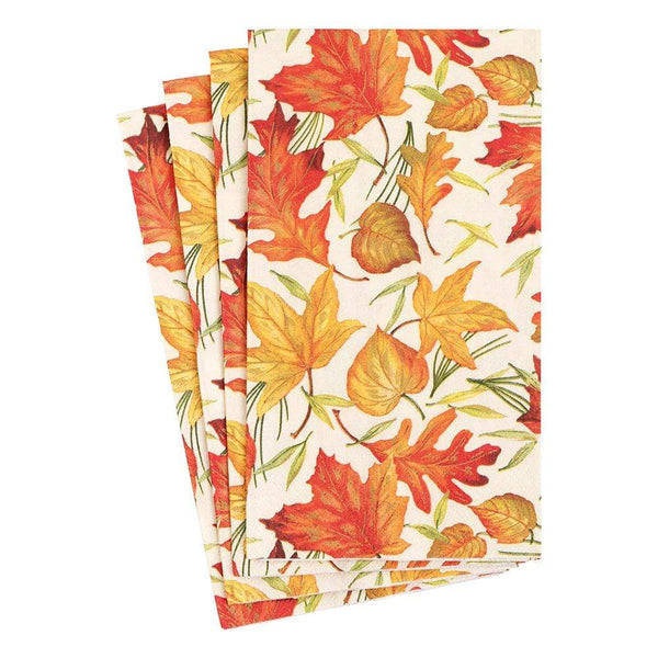 Woodland Leaves Paper Guest Towel Napkins in Ivory - 15 Per Package - touchGOODS