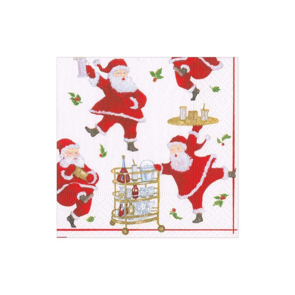Cocktails with Santas Paper Cocktail Napkins - 20 Per Package - touchGOODS