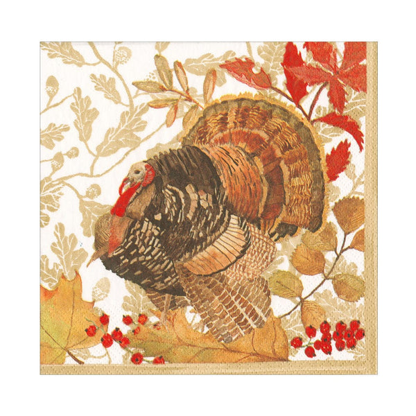 Woodland Turkey Paper Luncheon Napkins - 20 Per Package - touchGOODS