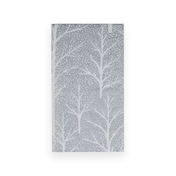 Winter Trees Silver & White Guest Towel Napkins - 15 Per Package - touchGOODS