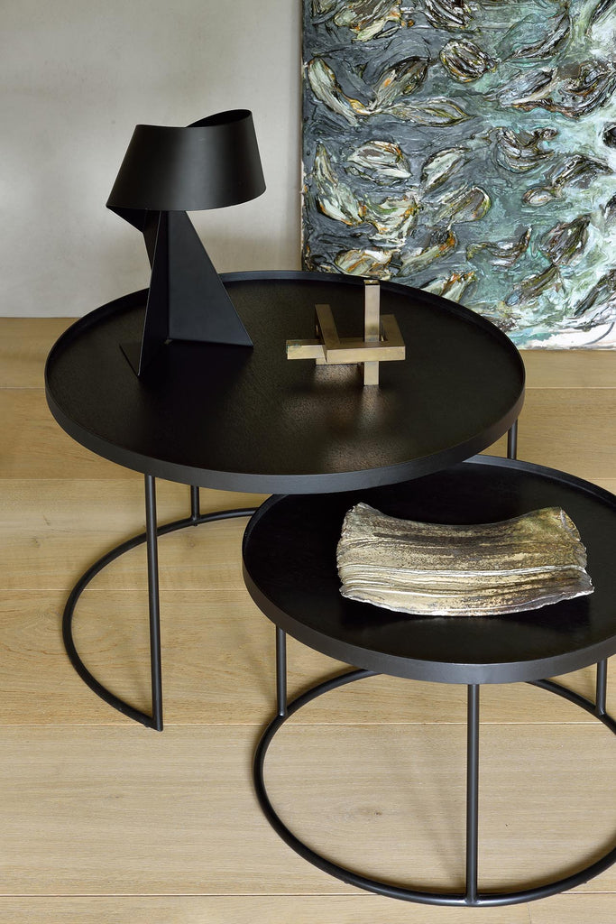 Round Tray Nesting Coffee Table Set - Small/Large - touchGOODS