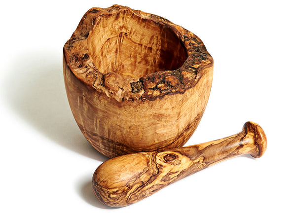 Free Form Olive Wood Mortar and Pestle - touchGOODS