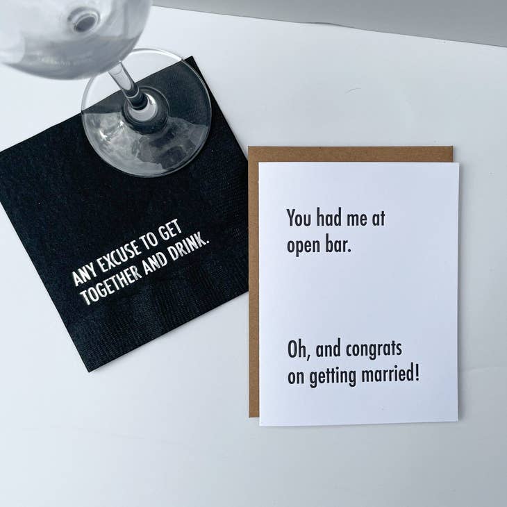 Open Bar - Wedding Card - touchGOODS