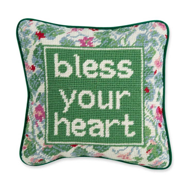 Bless Your Heart Needlepoint Pillow - touchGOODS