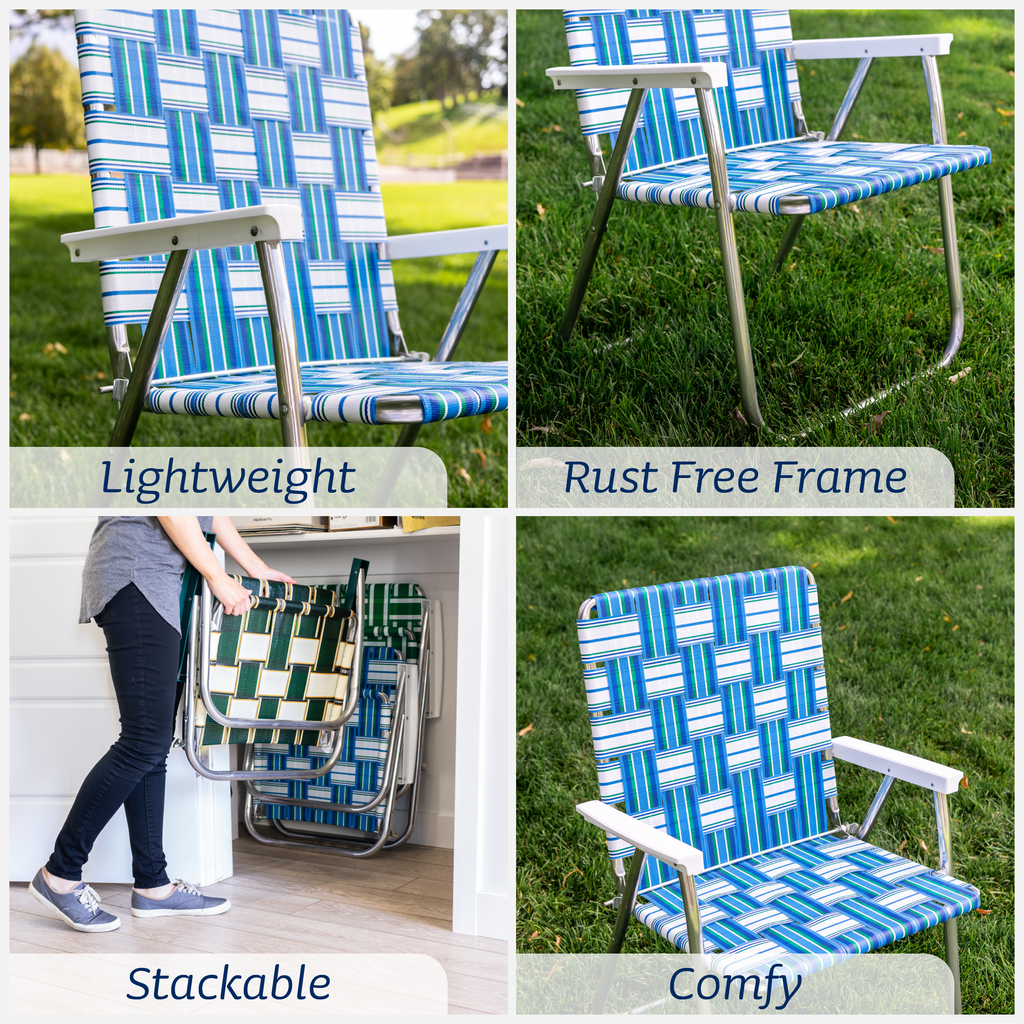 Old Glory Picnic Chair with White Arms - touchGOODS