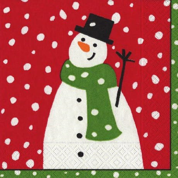 Leon the Snowman Paper Cocktail Napkins-20 Per Package - touchGOODS