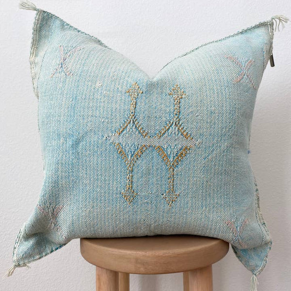 Silk Sabra Turquoise Pillow - touchGOODS