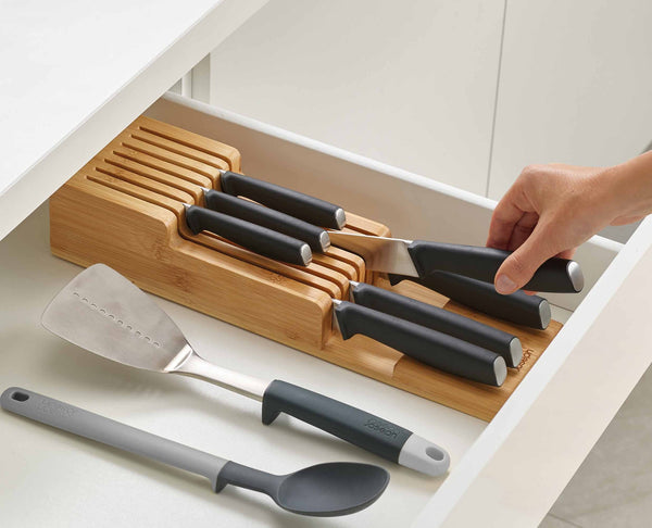DrawerStore™ Bamboo Compact Knife Organizer - touchGOODS