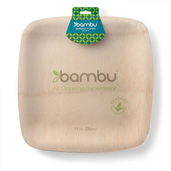 Disposable Bamboo Square Plates - touchGOODS