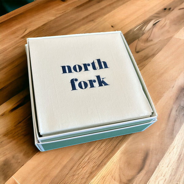 North Fork Towns Linen Paper Cocktail Napkins - 30 Per Box - touchGOODS