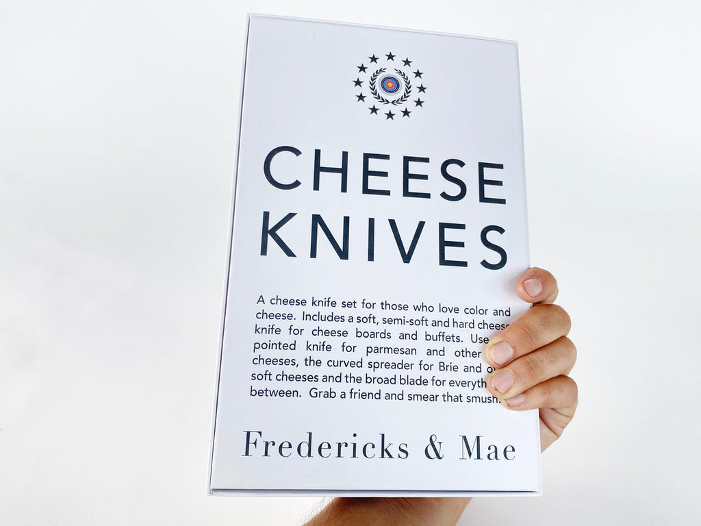 Cheese Knives - White w/ Red/Yellow/Blue - touchGOODS