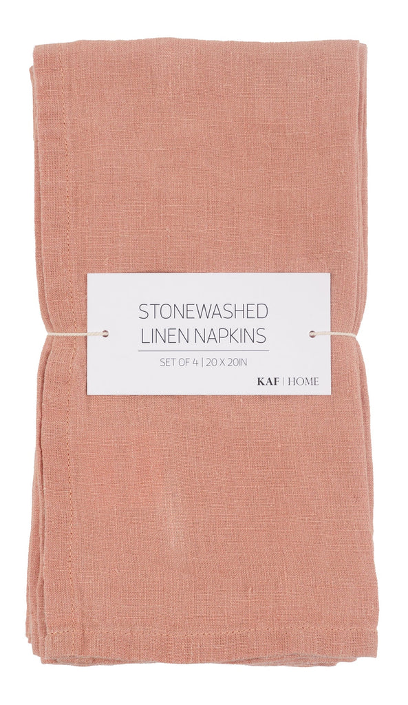 Verona Stonewashed Linen Napkins - touchGOODS