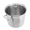 Induction 21 Steel Stockpot with Lid (12 Qt.) & Steamer/Pasta Insert - touchGOODS