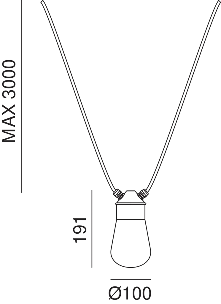 DROP Outdoor Pendant Light / 2 Cables 270.42.OOT - touchGOODS